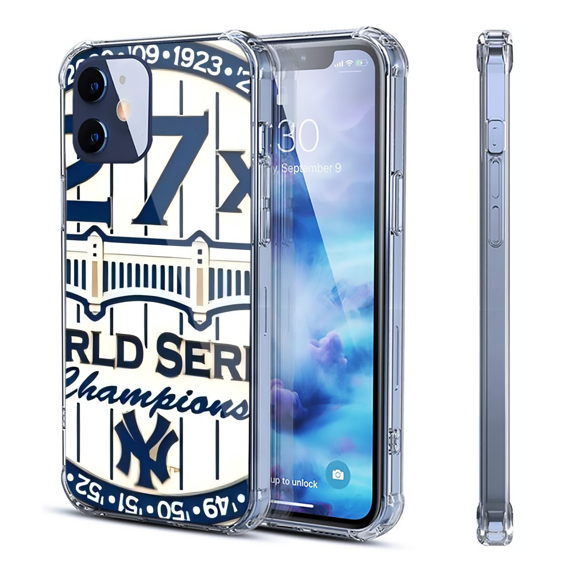 New York Yankees 263 Clear IPhone 12 Case – Soft TPU With UV Print – Enhanced Drop Protection, Precise Fit, Anti-Fingerprint, Customizable Design, Scratch-Resistant, Yellow-Resistant